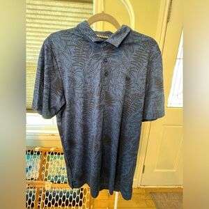 Travis Mathew Blue Floral Polo